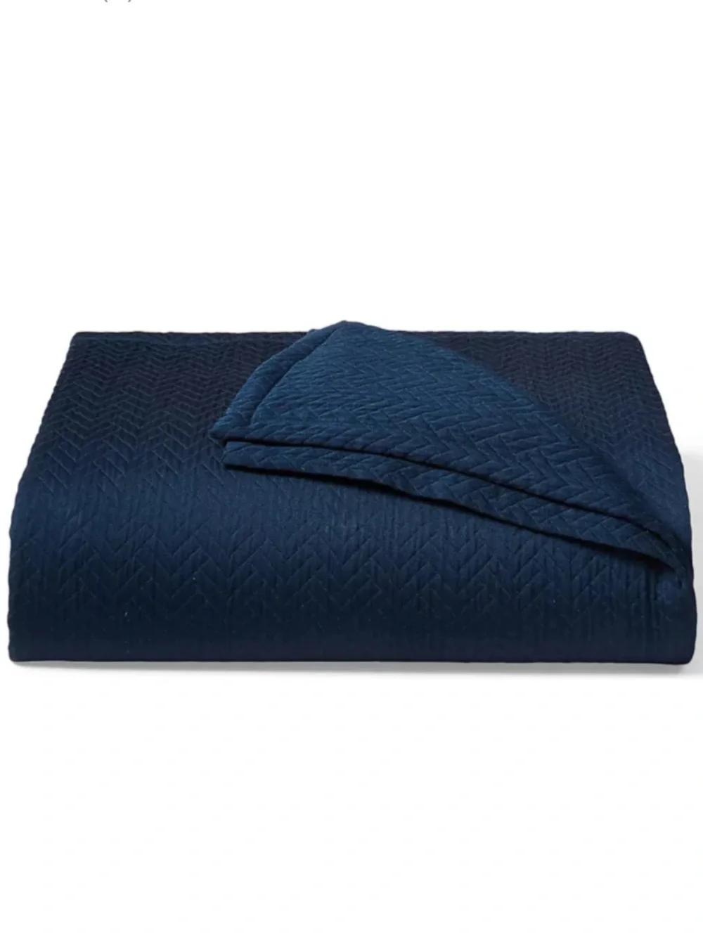 New Lauren Ralph Lauren Kaia Matelasse Deep Navy‎ Coverlet ChevronLightweight
